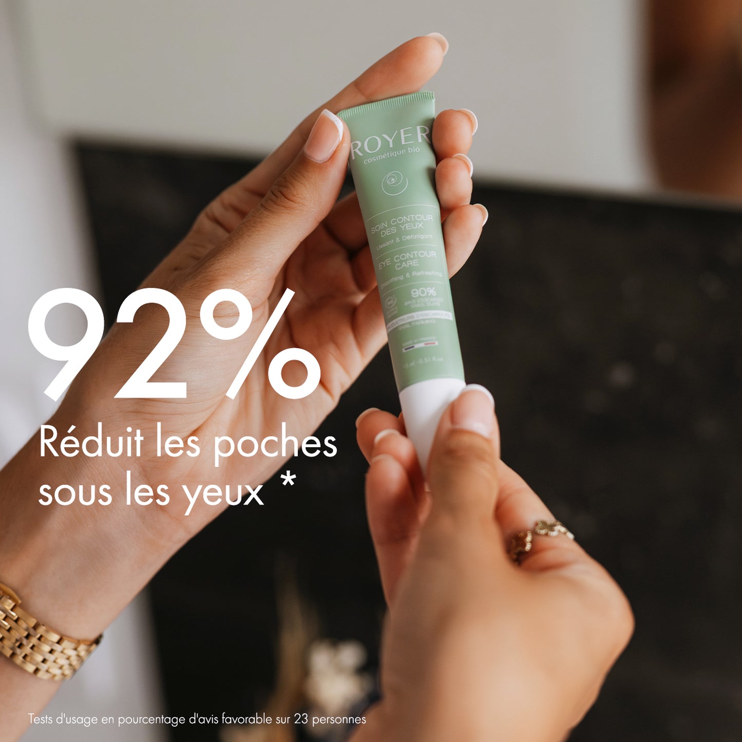 Soin contour des yeux bio à la bave d'escargot