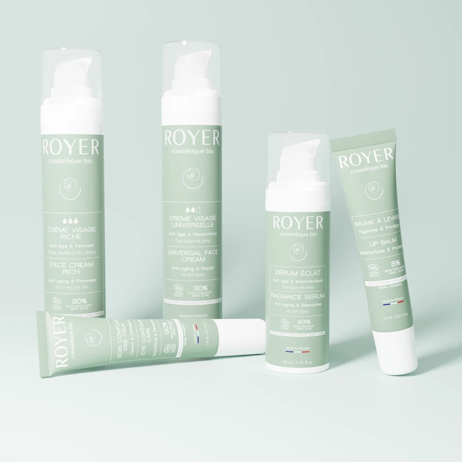 Soins du visage bio à la bave d’escargot