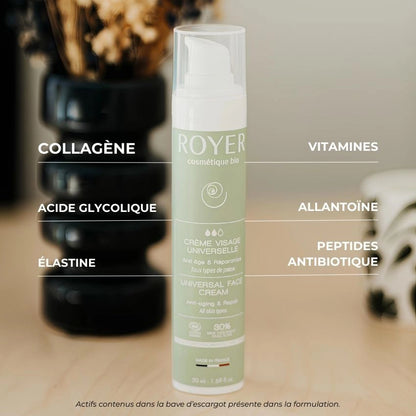 Crème visage universelle bio à la bave d'escargot