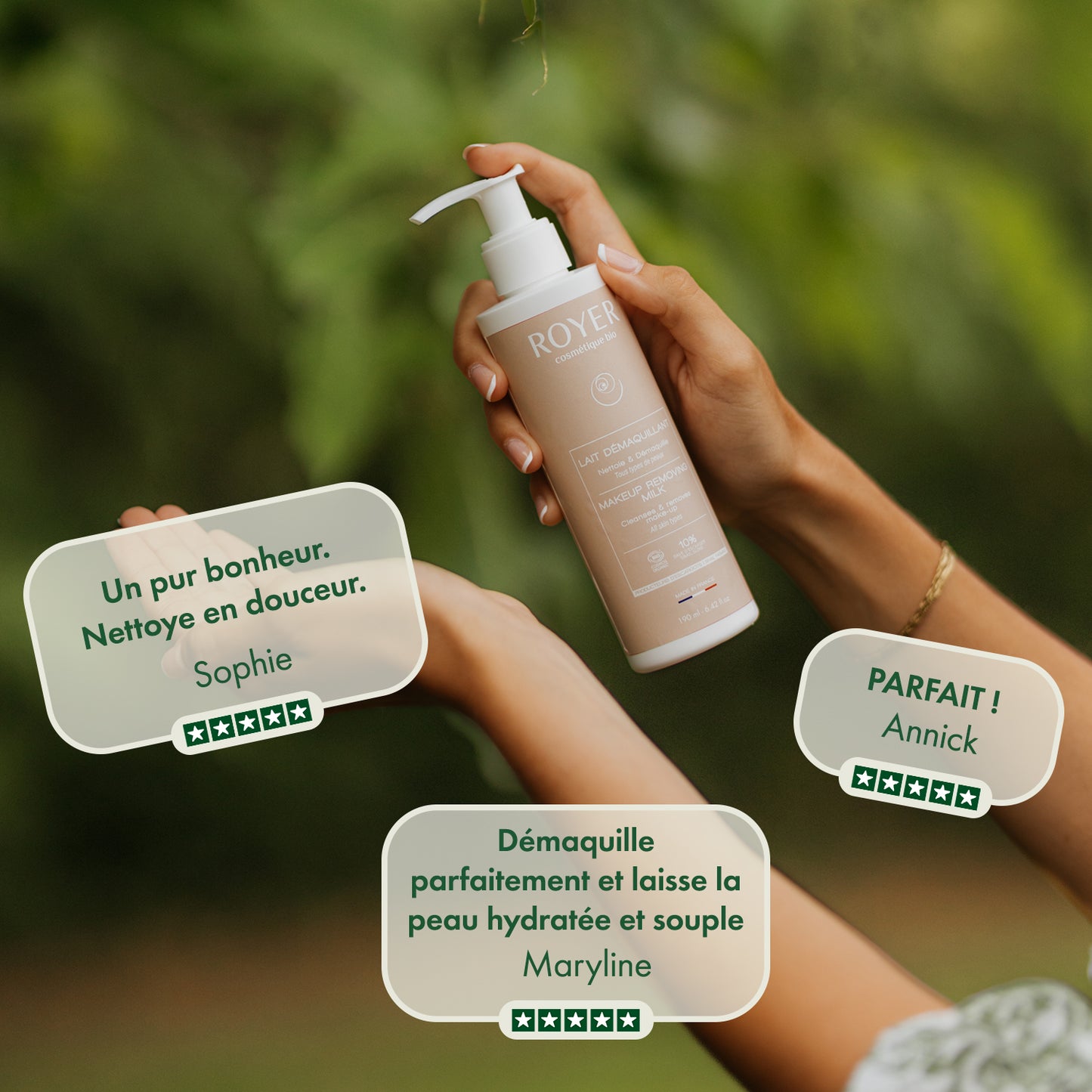 Lait démaquillant bio à la bave d'escargot