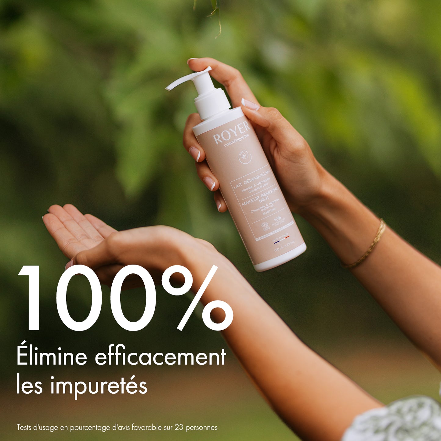 Lait démaquillant bio à la bave d'escargot