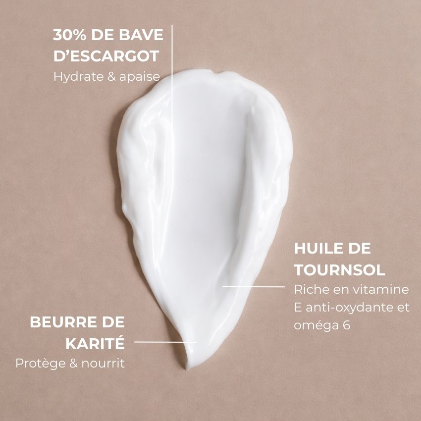 Masque visage bio à la bave d'escargot