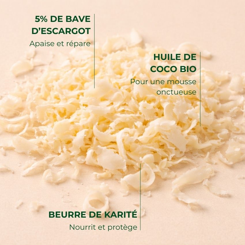 Savon solide bio à la bave d'escargot