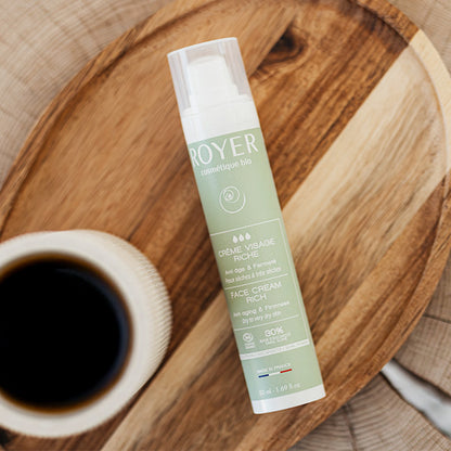 Crème visage riche bio et nourrissante à la bave d'escargot